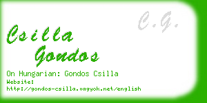 csilla gondos business card